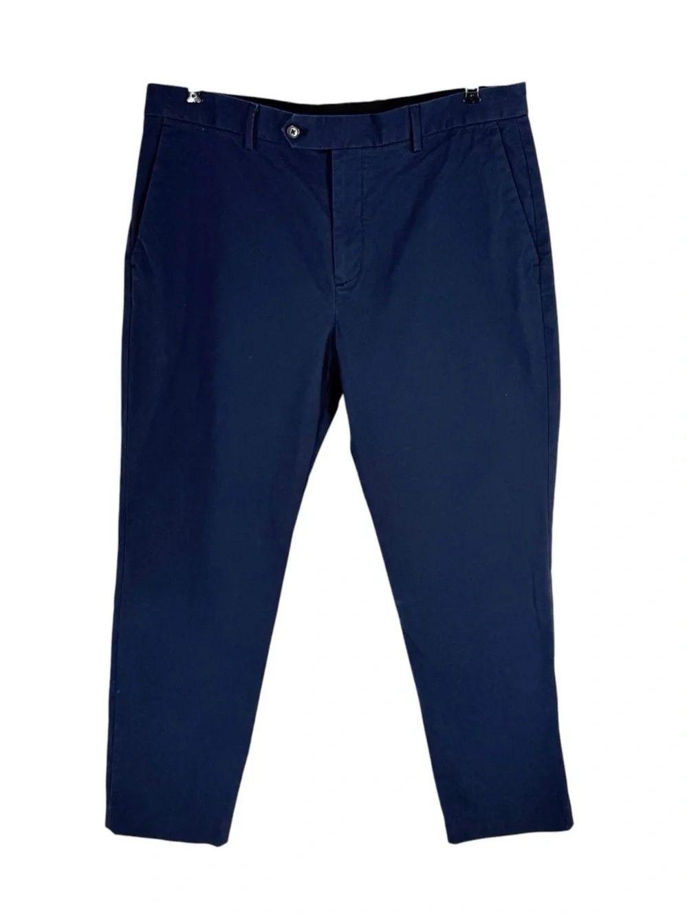 J Crew Bowery Dress Pants Mens Size 34x30 Navy Blue Stretch Cotton Chino